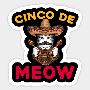 Cinco De Meow Sticker